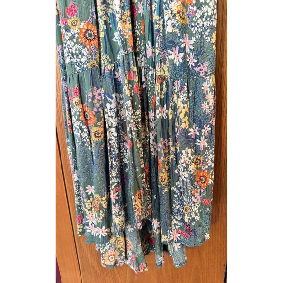 Angie Floral Maxi Sundress  NWT Ladies Large 59"Boho Keyhole Tiered Skirt - Picture 5 of 14